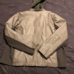 Maurices Faux Leather Jacket with removable hood